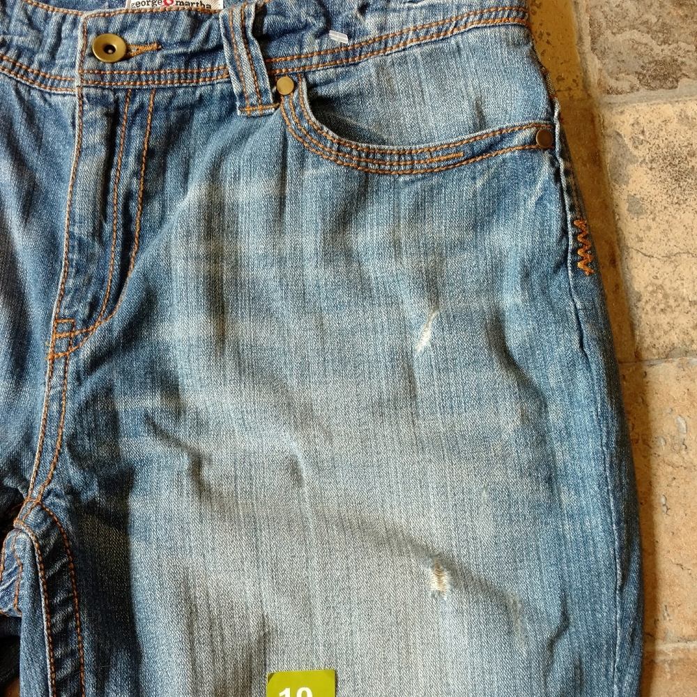 Distressed denim Bermuda shorts size 10 BNWT - Picture 3 of 7